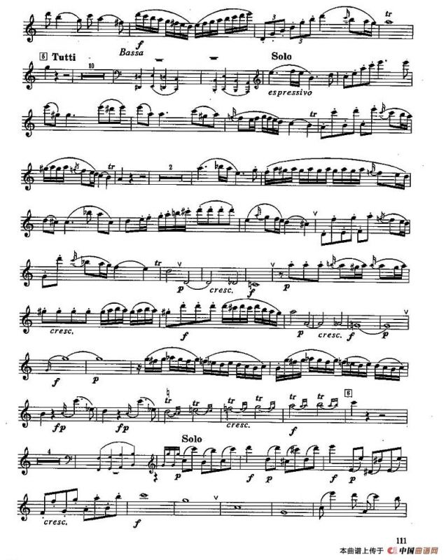 长笛七级考级曲谱（第四部分）