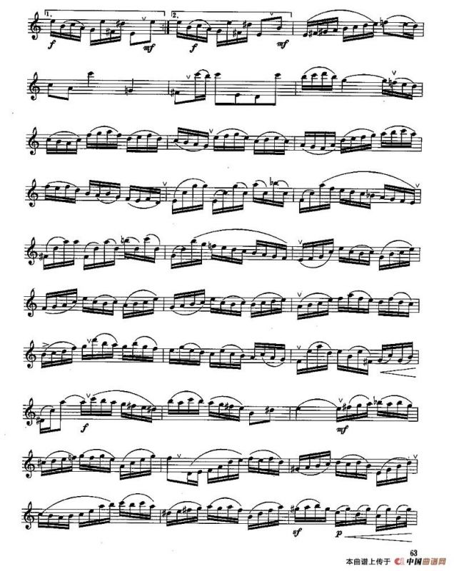 长笛六级考级曲谱