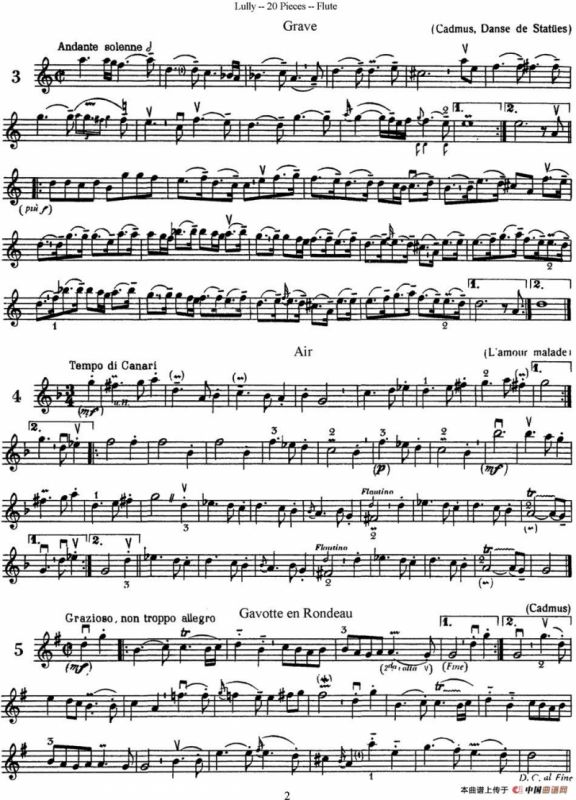 卢黎20首长笛附带钢琴伴奏曲