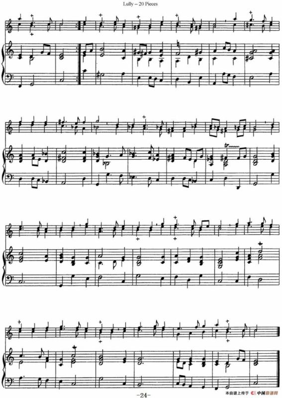 卢黎20首长笛附带钢琴伴奏曲