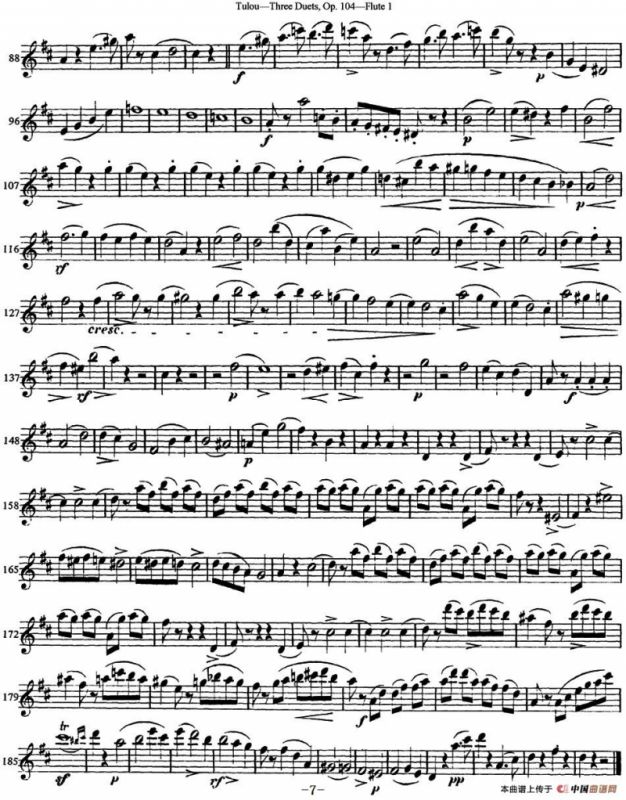 图露三首长笛简易重奏曲Op.104（Flute 1）（NO.2）