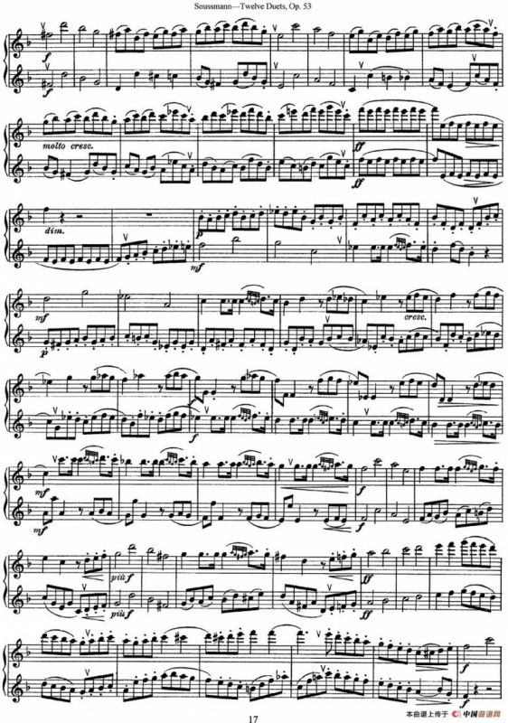 苏斯曼12首长笛重奏曲Op.53（NO.10-NO.11）