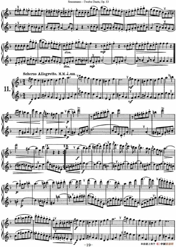 苏斯曼12首长笛重奏曲Op.53（NO.10-NO.11）