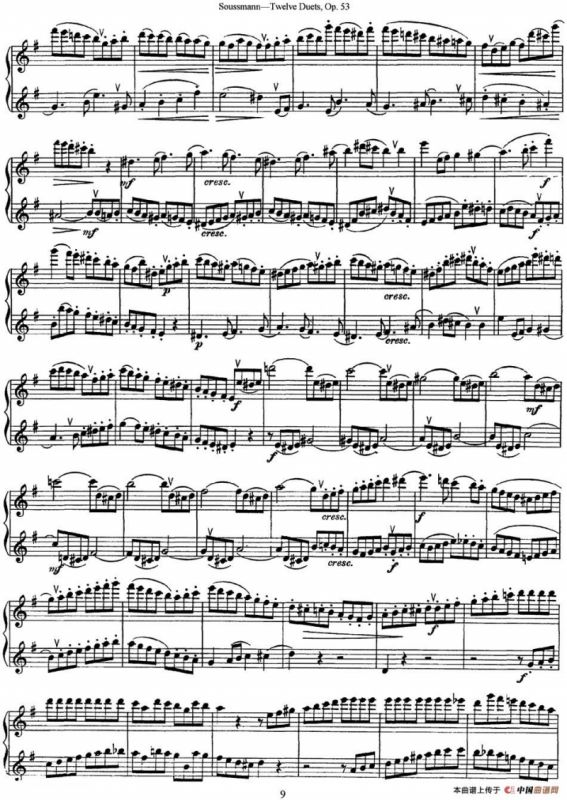 苏斯曼12首长笛重奏曲Op.53（NO.6-NO.7）