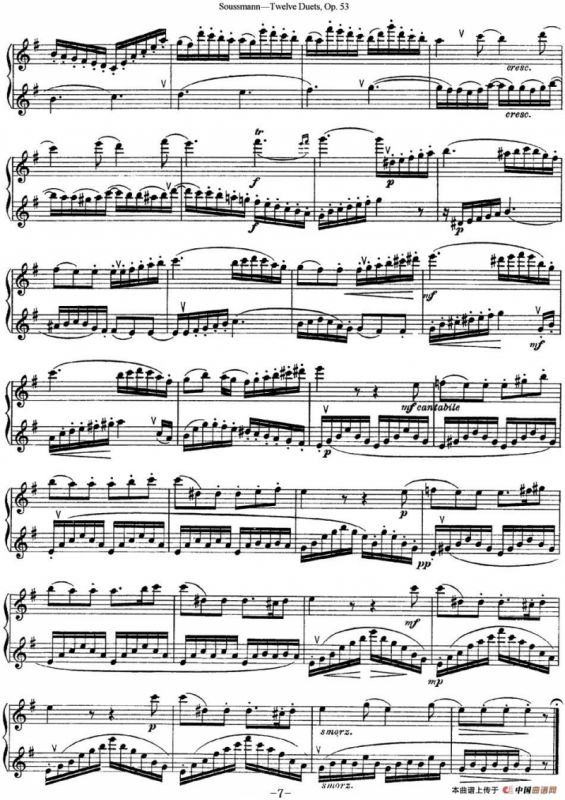 苏斯曼12首长笛重奏曲Op.53（NO.5）