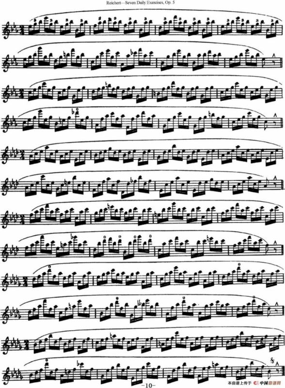 瑞澈特七首每日长笛练习曲Op.5（NO.5）