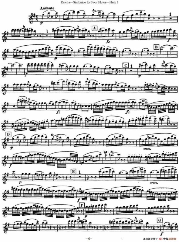 瑞查长笛四重奏（Flute 1）