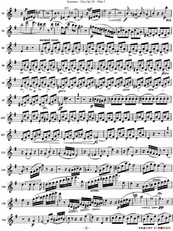 库默长笛三重奏Op.24（Flute 3）
