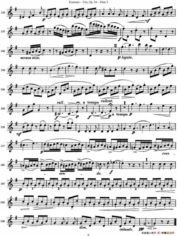 库默长笛三重奏Op.24（Flute 3）