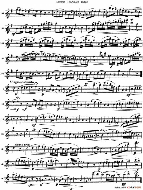 库默长笛三重奏Op.24（Flute 2）