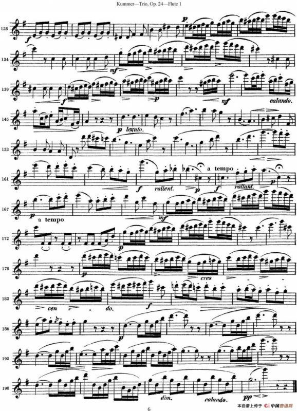 库默长笛三重奏Op.24（Flute 1）