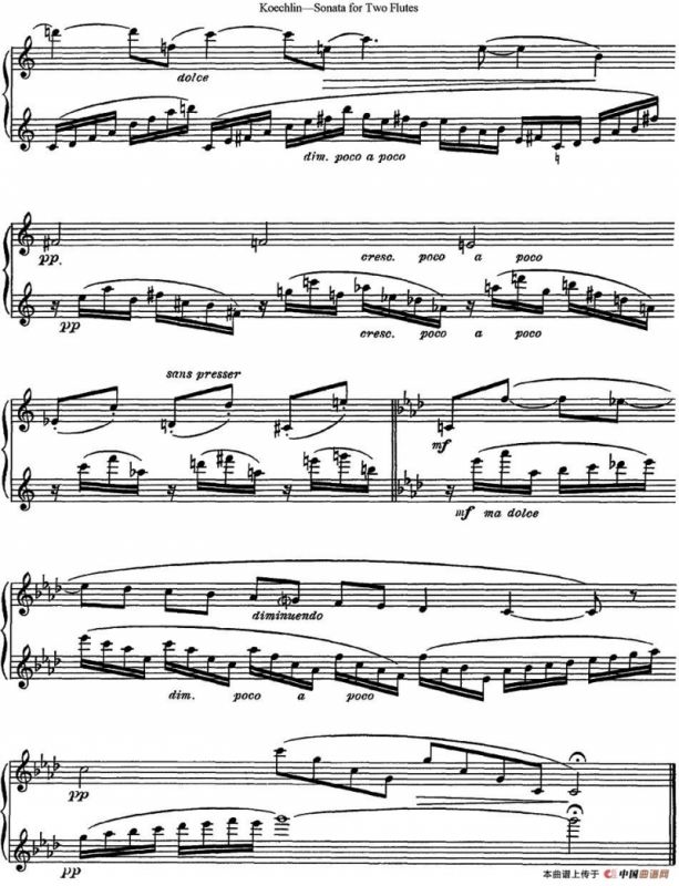 考埃琳双长笛奏鸣曲（NO.2）