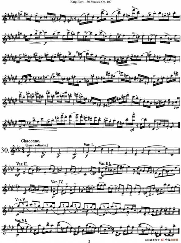 卡-伊勒特30首长笛练习曲Op.107（NO.28-NO.30）