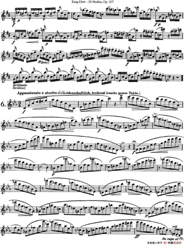 卡-伊勒特30首长笛练习曲Op.107（NO.4-NO.6）