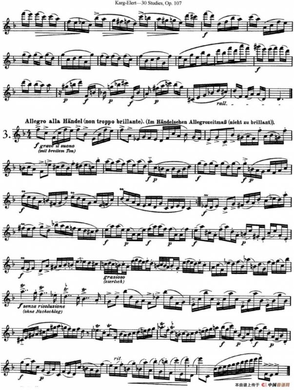 卡-伊勒特30首长笛练习曲Op.107（NO.1-NO.3）