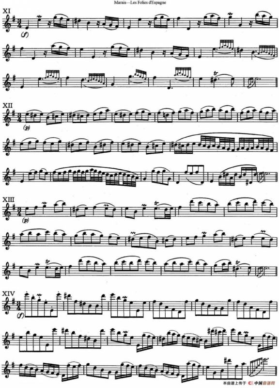 马瑞斯25首长笛小练习曲（NO.11-NO.14）