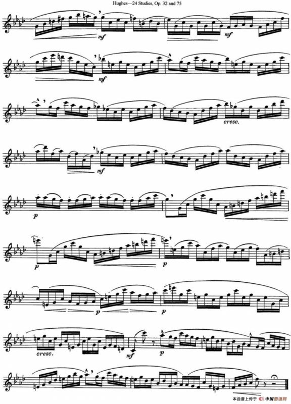 胡埃斯24首长笛练习曲Op.32（NO.23）
