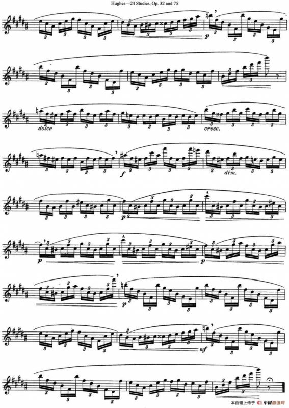 胡埃斯24首长笛练习曲Op.32（NO.21）