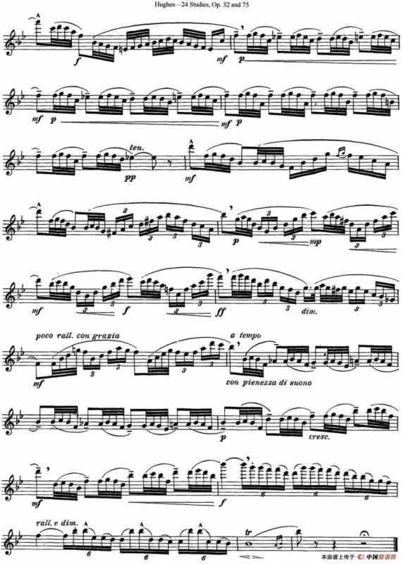 胡埃斯24首长笛练习曲Op.32（NO.17）