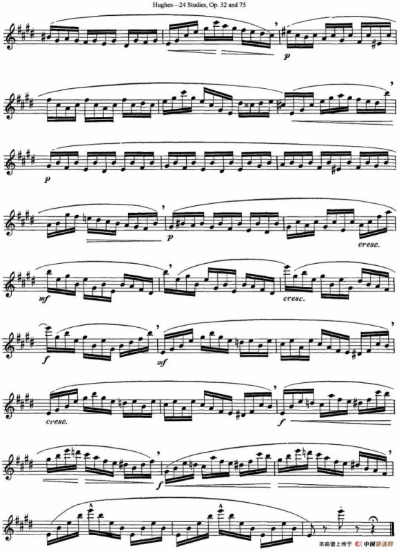 胡埃斯24首长笛练习曲Op.32（NO.14）