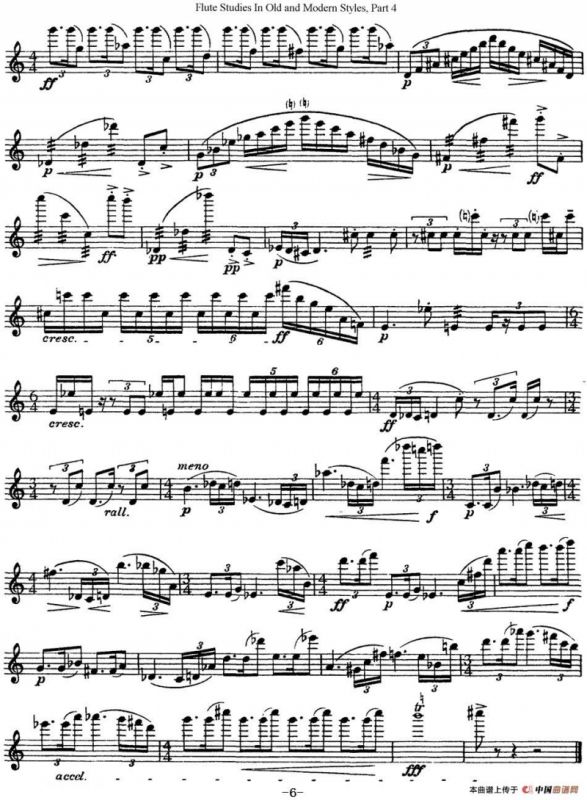 斯勒新老风格长笛练习重奏曲（第四部分）（NO.24）