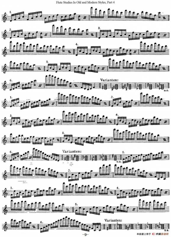 斯勒新老风格长笛练习重奏曲（第四部分）（NO.24）