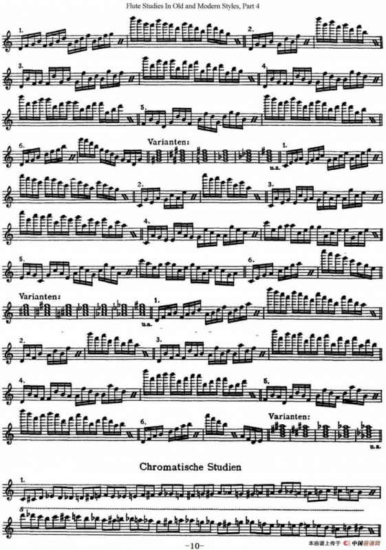 斯勒新老风格长笛练习重奏曲（第四部分）（NO.24）