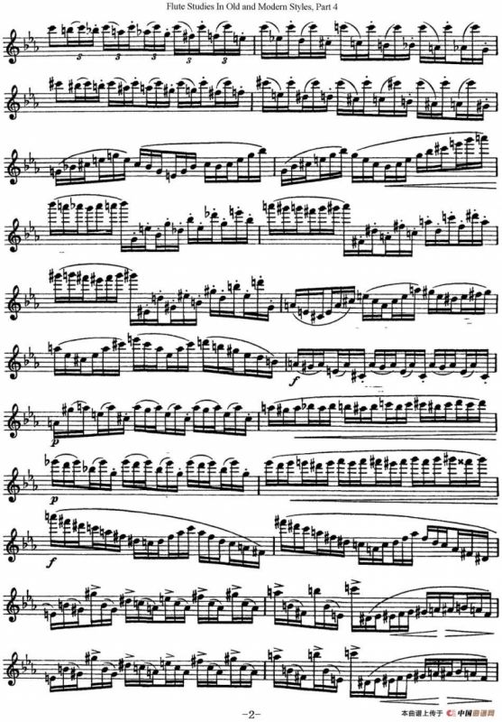 斯勒新老风格长笛练习重奏曲（第四部分）（NO.19）