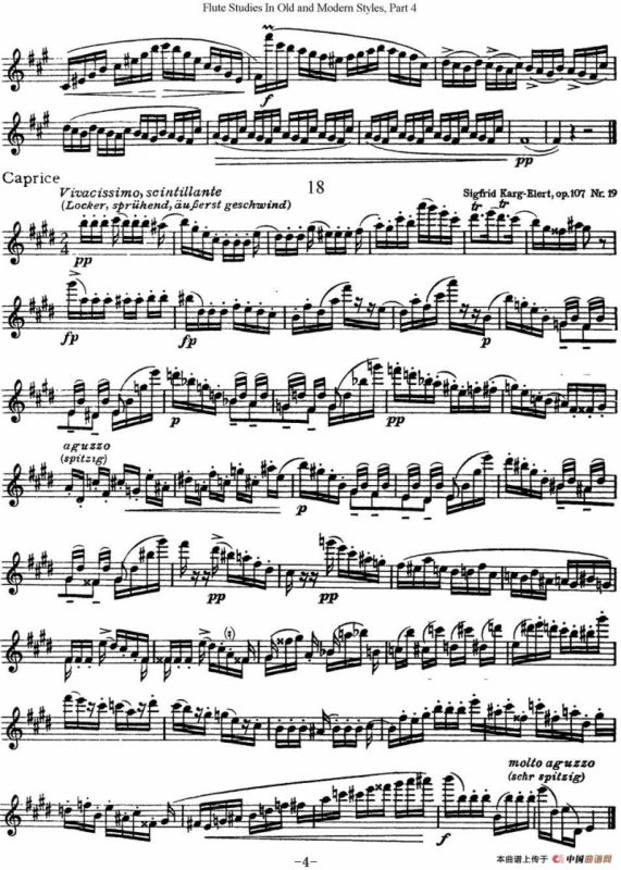斯勒新老风格长笛练习重奏曲（第四部分）（NO.17-NO.18）