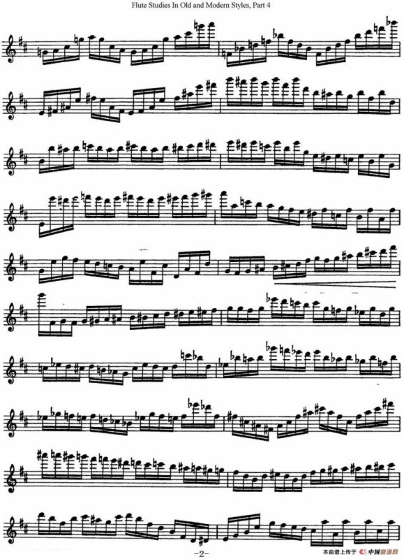 斯勒新老风格长笛练习重奏曲（第四部分）（NO.12）