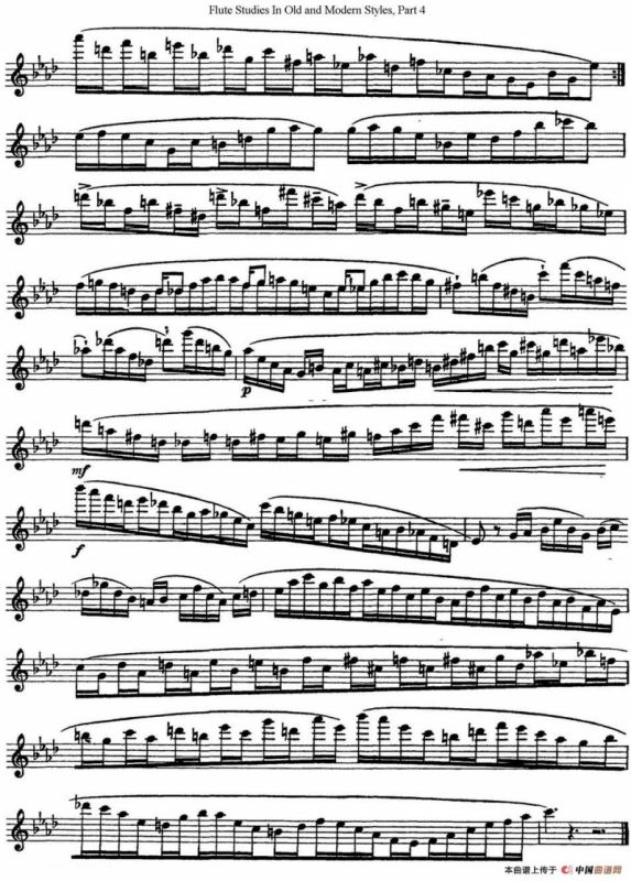 斯勒新老风格长笛练习重奏曲（第四部分）（NO.10-NO.11）