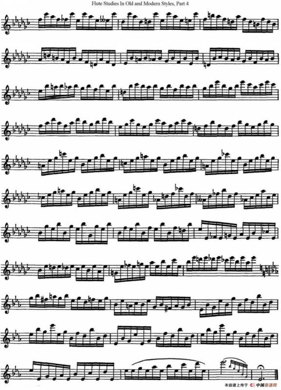 斯勒新老风格长笛练习重奏曲（第四部分）（NO.9）