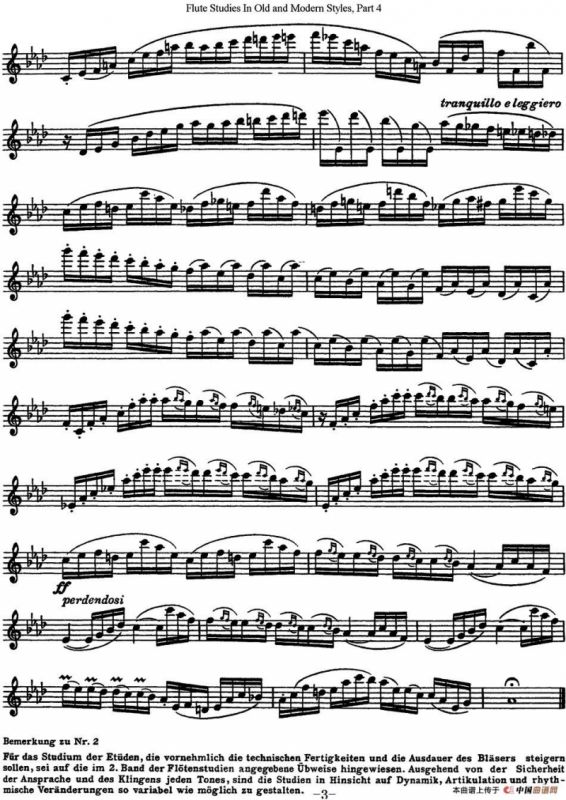 斯勒新老风格长笛练习重奏曲（第四部分）（NO.1-NO.2）