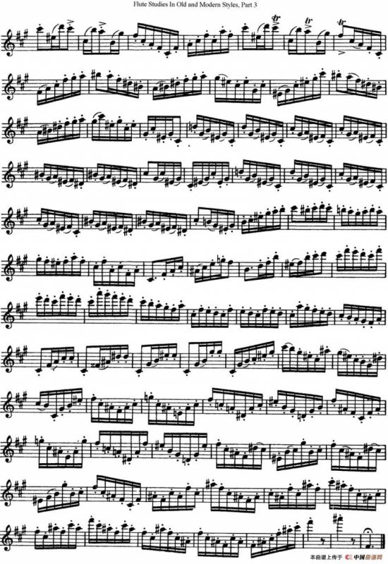 斯勒新老风格长笛练习重奏曲（第三部分）（NO.44-NO.45）