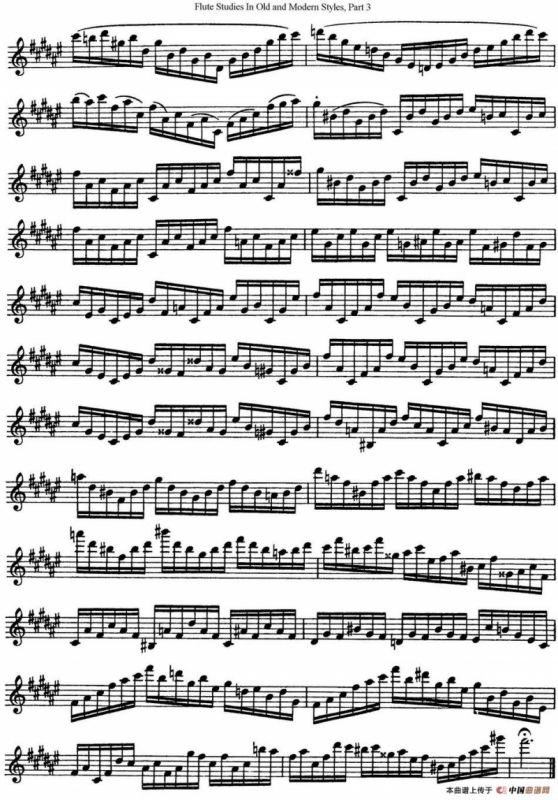 斯勒新老风格长笛练习重奏曲（第三部分）（NO.42-NO.43）