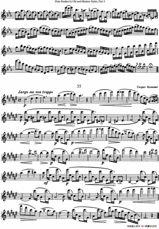 斯勒新老风格长笛练习重奏曲（第三部分）（NO.33-NO.35）