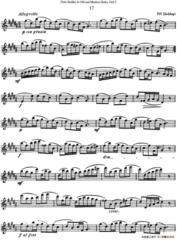 斯勒新老风格长笛练习重奏曲（第三部分）（NO.17-NO.19）