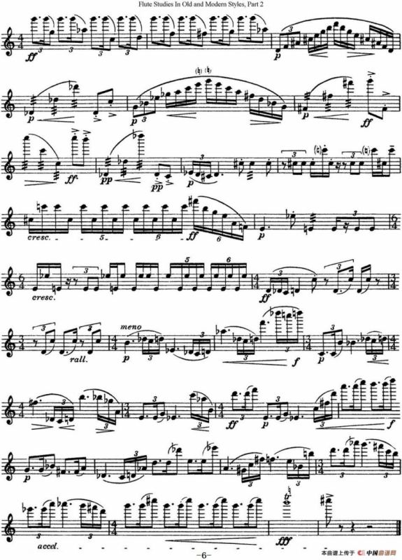 斯勒新老风格长笛练习重奏曲（第二部分）（NO.37）