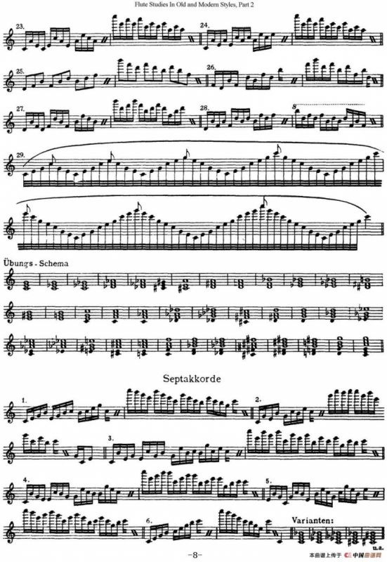 斯勒新老风格长笛练习重奏曲（第二部分）（NO.37）