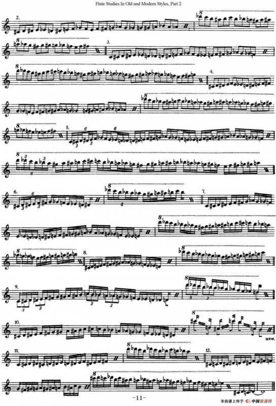 斯勒新老风格长笛练习重奏曲（第二部分）（NO.37）