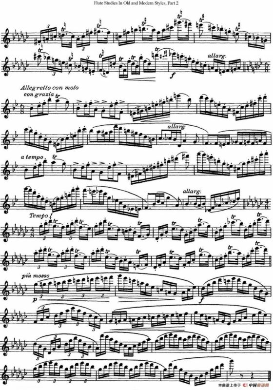 斯勒新老风格长笛练习重奏曲（第二部分）（NO.36）