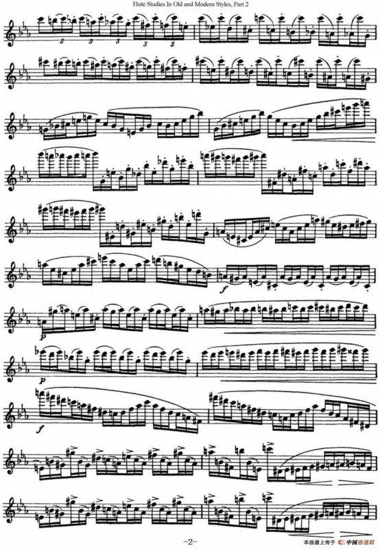 斯勒新老风格长笛练习重奏曲（第二部分）（NO.32）