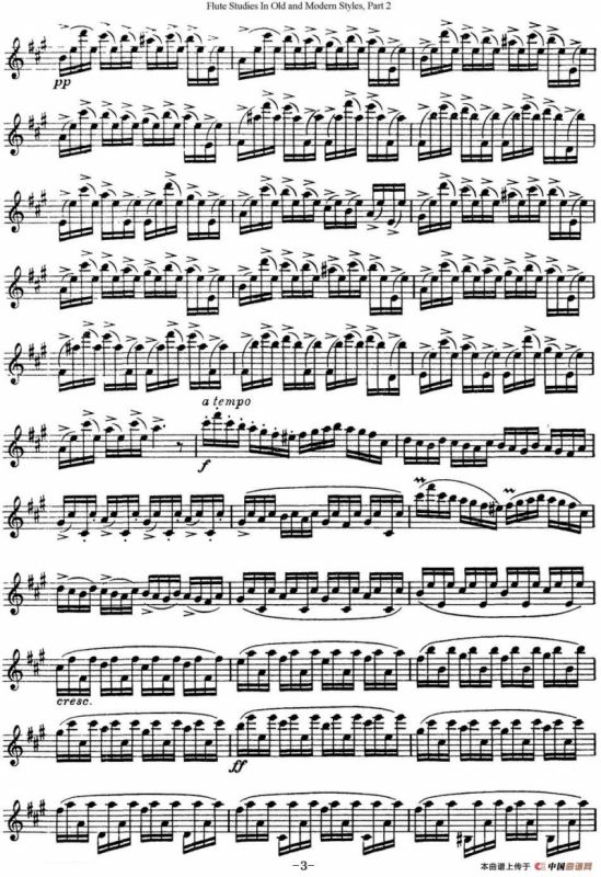 斯勒新老风格长笛练习重奏曲（第二部分）（NO.30-NO.31）