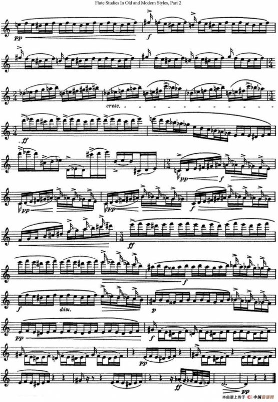 斯勒新老风格长笛练习重奏曲（第二部分）（NO.29）