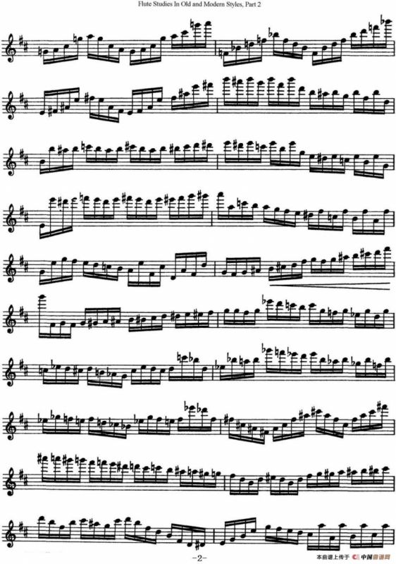 斯勒新老风格长笛练习重奏曲（第二部分）（NO.25）