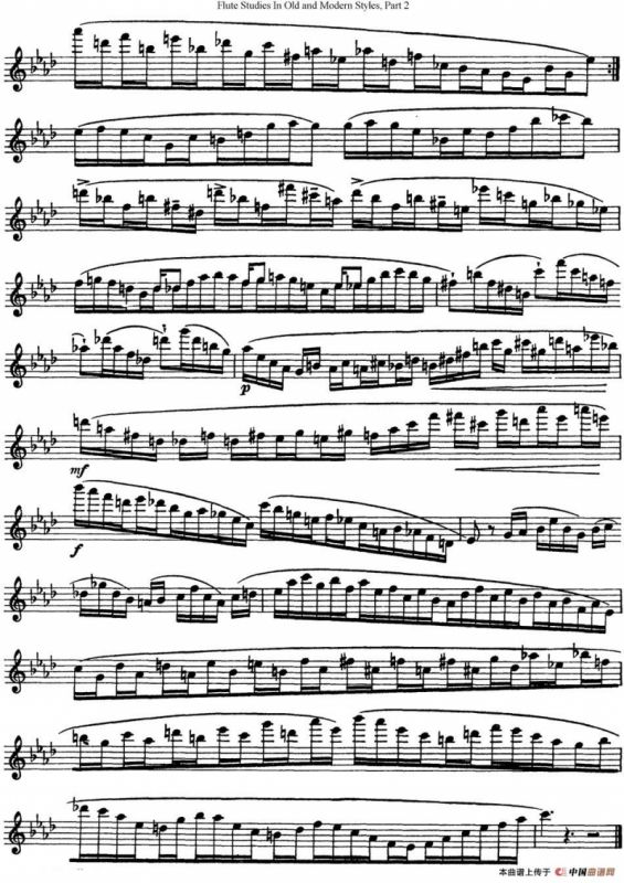 斯勒新老风格长笛练习重奏曲（第二部分）（NO.23-NO.24）