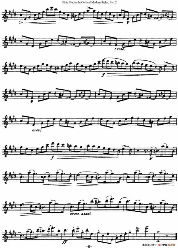 斯勒新老风格长笛练习重奏曲（第二部分）（NO.21）