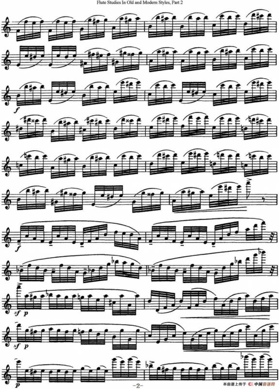 斯勒新老风格长笛练习重奏曲（第二部分）（NO.20）