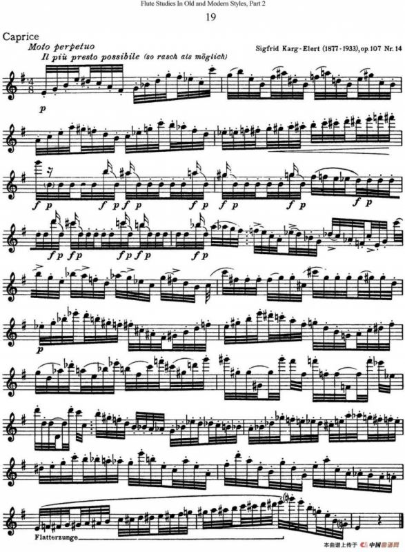 斯勒新老风格长笛练习重奏曲（第二部分）（NO.19）