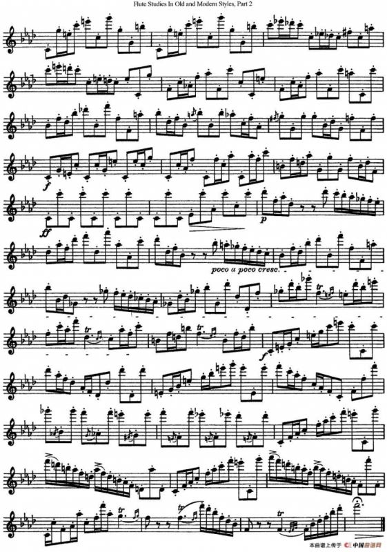 斯勒新老风格长笛练习重奏曲（第二部分）（NO.16-NO.17）